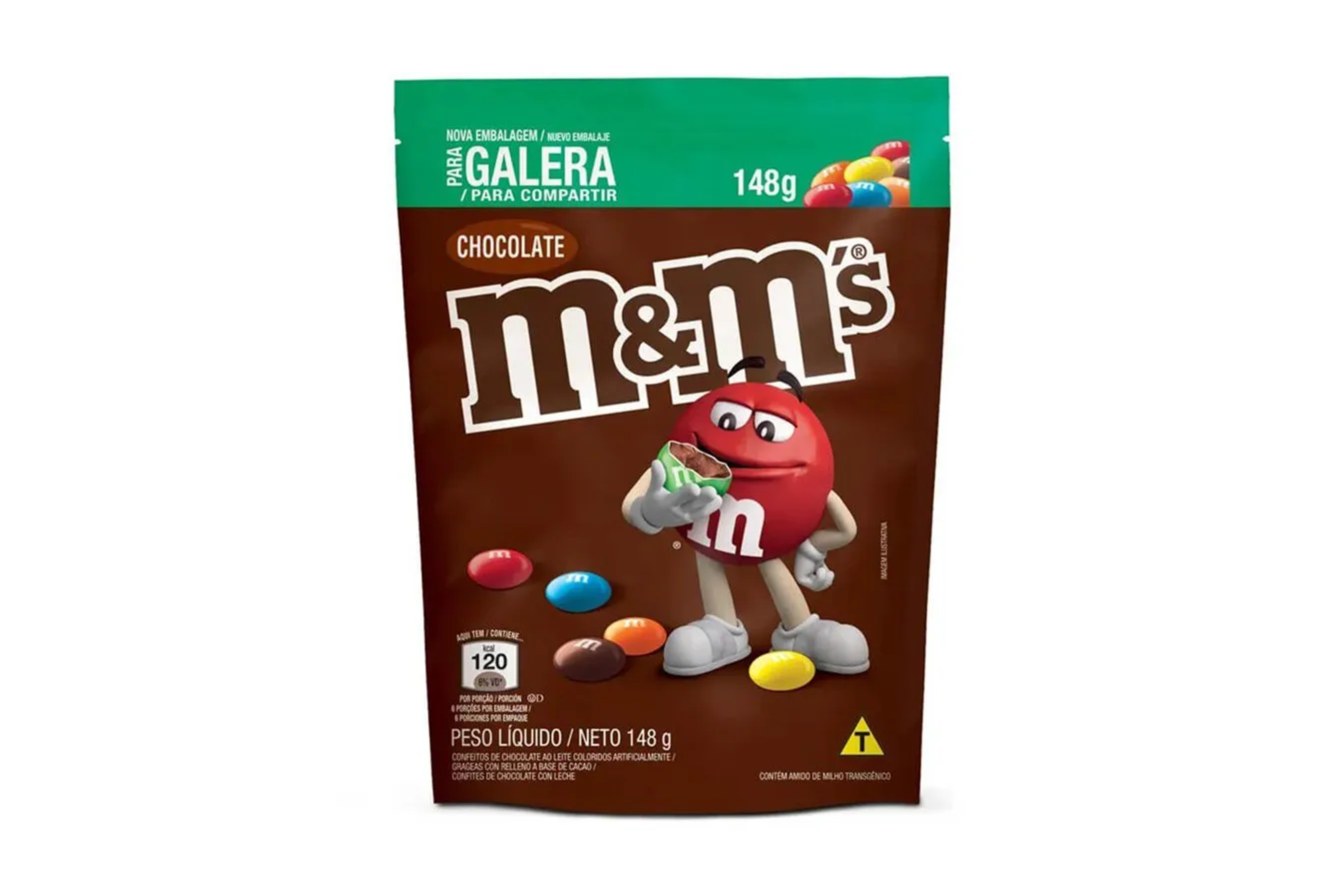 Confeito De Chocolate Ao Leite M&ms Sachê 148g